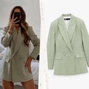 Zara BLAZER GREEN 2753/123 NEW SS21
